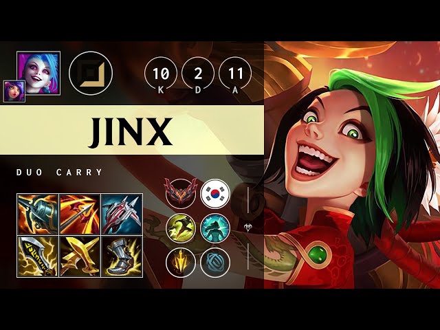 Jinx ADC vs Corki: Dominating - KR Grandmaster Patch 25.S1.1