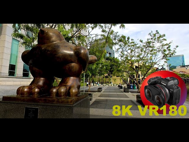 8K VR180 SINGAPORE CITY ART: PIGEON BUTT SALVADOR DALI TOY BICYCLE in 3D (Travel/ASMR/Music)