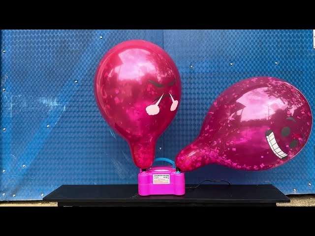 ASMR BURNING COLORFUL EMOJI BALLOONS FILLED WITH SMALL PAPER