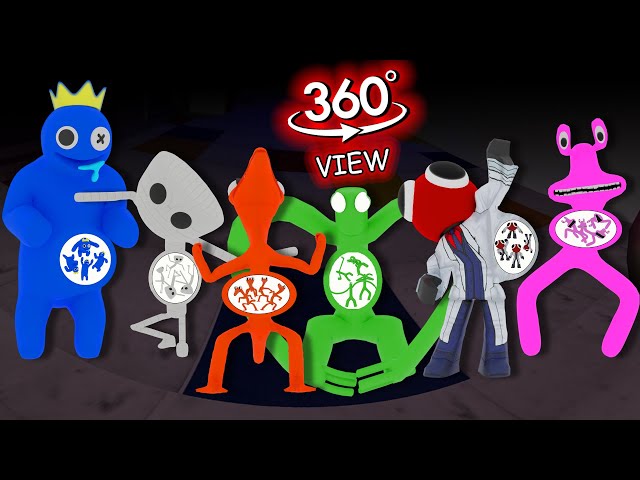 VR 360° New Rainbow Friends But They Pregnant ALL PHASES 🎶 Friday Night Funkin' 360° Animation