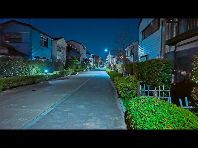 Japan - Suburban Tokyo Night Walk in Ebara • 4K HDR