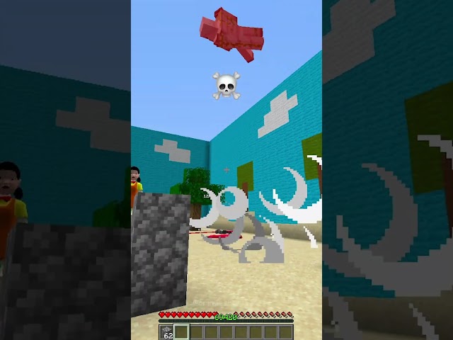 Passing Squid Game vs Fake Emoji Reaction Memes #shorts #minecraft