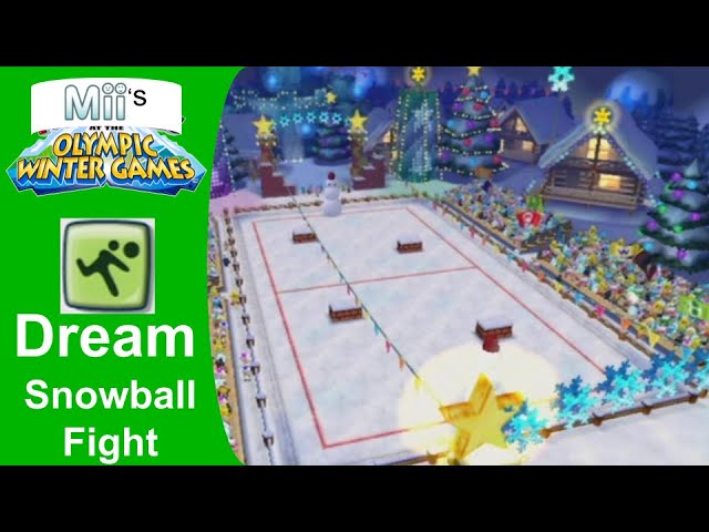 Mii's At The Olympic Winter Games - Dream Snowball Fight