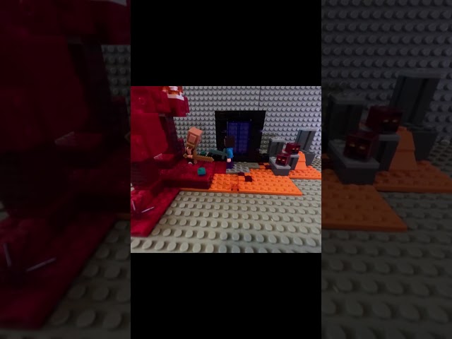 POV : When your friend discovers the Nether  #minecraft #stopmotion #shorts #short #nether #sleep