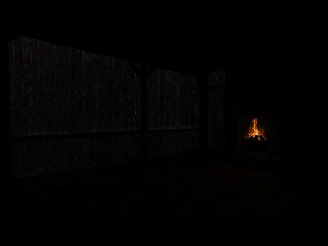 Sleeping in the first rainy autumn night: Relaxing with the rainy scenery on the wooden porch ⛈️