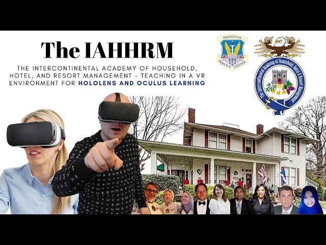 The IAHHRM Academy VR teaching with Oculus. Full virtual reality achieved in 360 degree teaching.