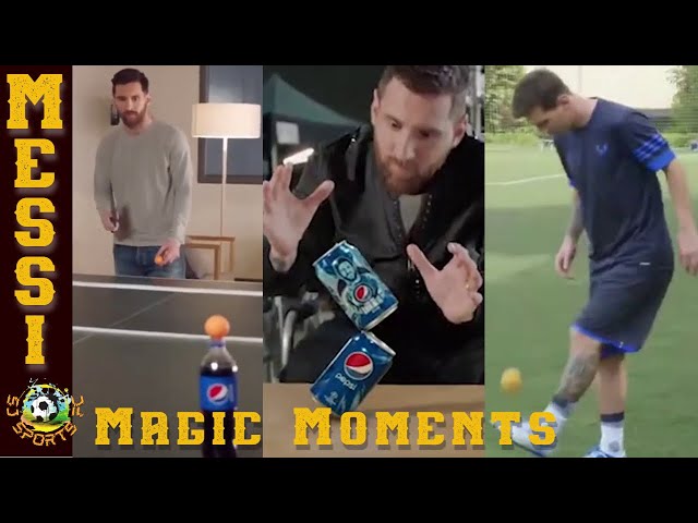 Lionel Messi Rare Non match Moments | Amazing Pepsi Bottles Challenge #sjsportsfc #messi #trending