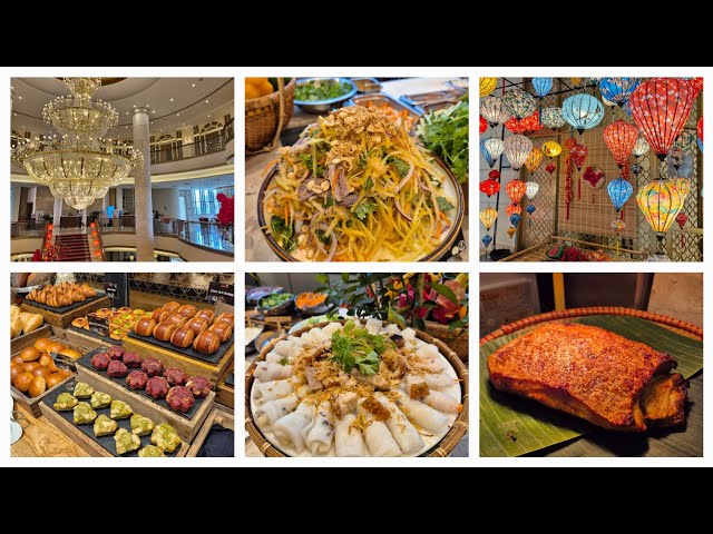 Best 5 Star Hotel Buffet Breakfast!❤️🇻🇳Yummy Foodie Eating Show ASMR Mukbang Sheraton Vietnam Danang