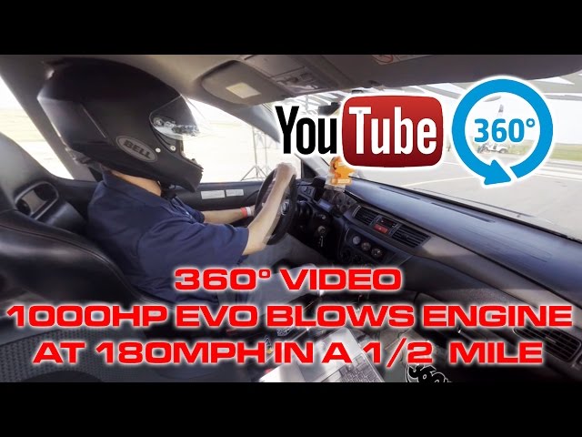 1000hp EVO Blows Engine at 180mph  | 360° Racing Video