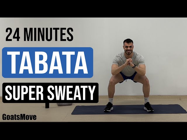 24 min TABATA HIIT Full Body - Super Sweaty Workout - No Repeat