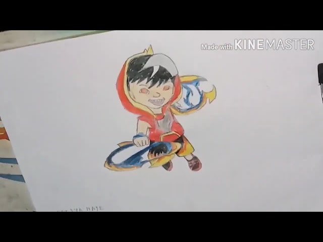 How to draw boboiboy blaze fast drawing