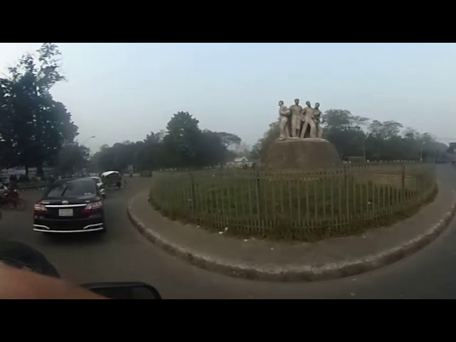 360° VR Drive 🔄 TSC ☮ Dhaka University 🚗 Raju Memorial Sculpture🕯Anti Terrorism Monument 🇧🇩