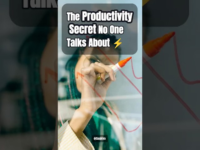 The Productivity Secret No One Talks About #tips #motivation #productivity