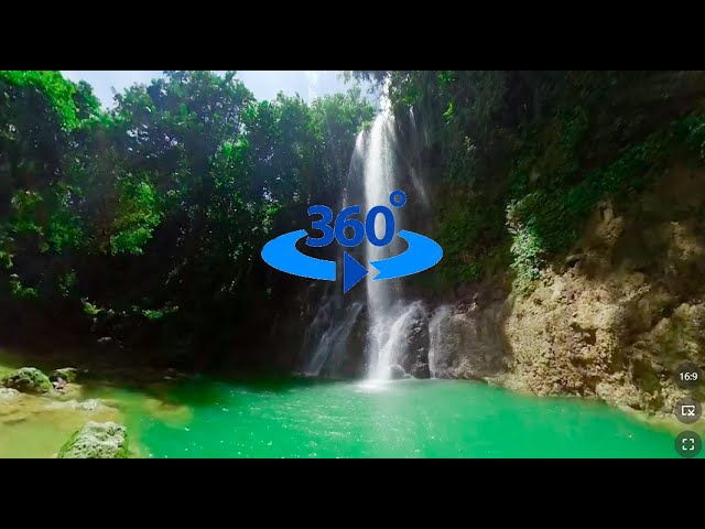 Beautiful tropical waterfall | VR360 PLV