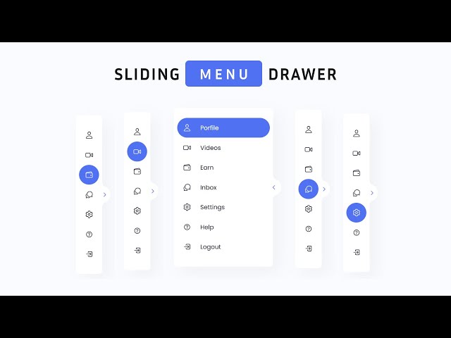 Sliding Menu Drawer Using HTML, CSS & JS | Navigation Drawer Menu | Dev Tech