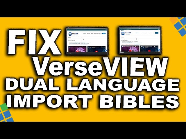 Fix VerseVIEW Dual Language Error | Import Custom Bible & Hymns