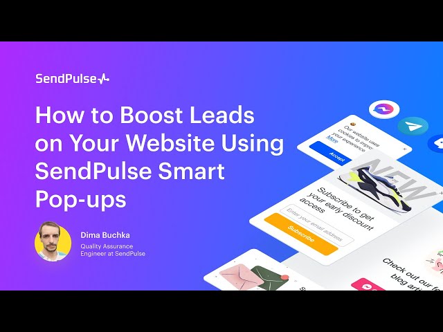 How to Boost Leads on Your Website Using SendPulse Smart Pop-ups | Live demo