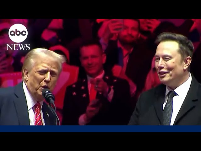 Elon Musk joins Donald Trump at Victory Rally on day before inauguration