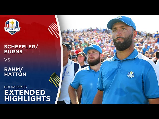 Scheffler/Burns vs Rahm/Hatton Extended Highlights | 2023 Ryder Cup