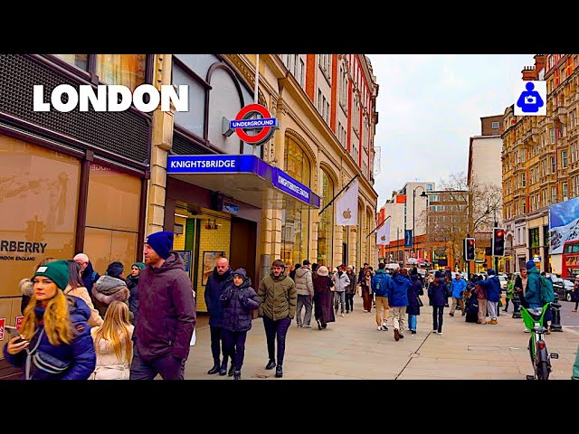 London Winter Walk 🇬🇧 VICTORIA ST, Westminster Cathedral to HARRODS | Central London Walking Tour 4K