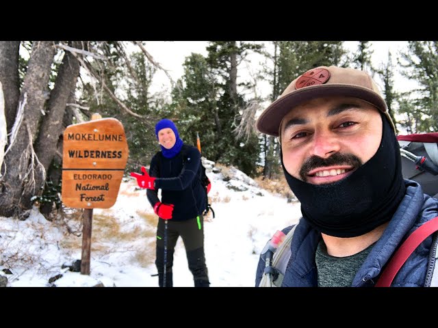 Summit Before A Snow Storm? - Winter Hiking -  Round Top Peak, CA - 4K