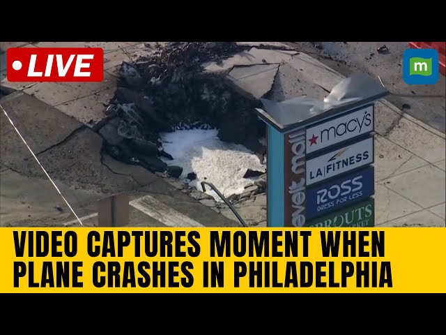 Live: Dramatic video captures moment medevac plane hits the ground | Philadelphia crash | N18G