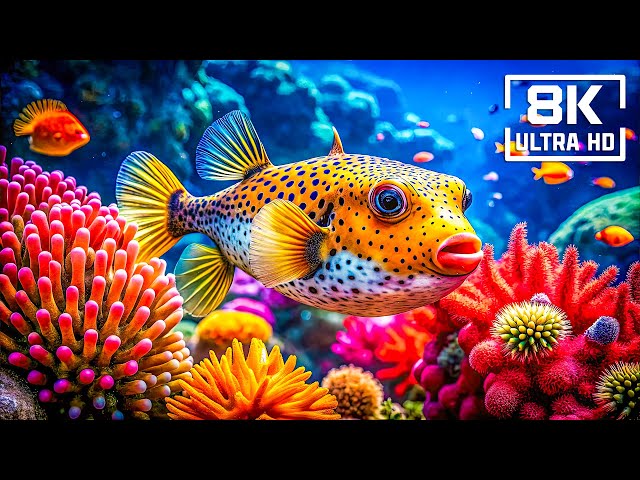 8K Ultra HD Ocean Bliss 🐠 Immerse in Calm Marine Life & Relaxing Music