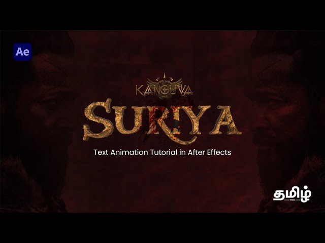 Kanguva Text Animation Tutorial in After Effects  Project Files | Tamil