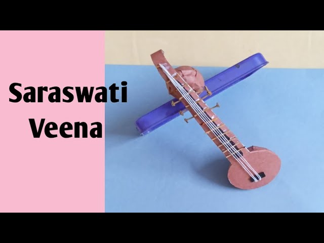 Saraswati Veena | Paper Veena| Newspaper Veena | Mini Veena