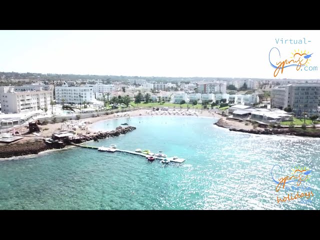 Pernera Beach Protaras Drone Video 8 July 2024 & Wet N Wild Watersports By Virtual-Cyprus.com