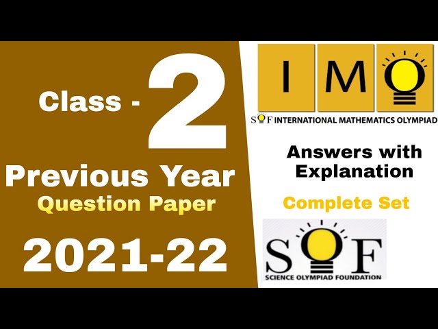 Class 2 IMO Mathematics Olympiad Previous Year Question Paper 2021-22