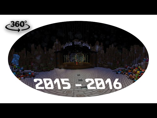 Minecraft 360° new year's eve show - The Final Countdown [360°4K60FPS]