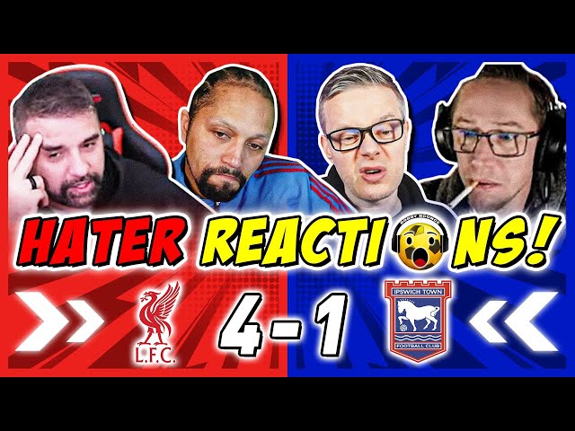 LIVERPOOL RIVALS & HATERS DEJECTED 😔 REACTION TO LIVERPOOL 4-1 IPSWICH TOWN | PREMIER LEAGUE