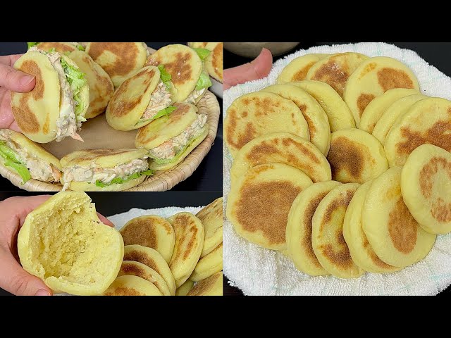 Soft Pan-Fried Buns "Batbout": Easy and Tasty Filling in Just a Few Minutes!