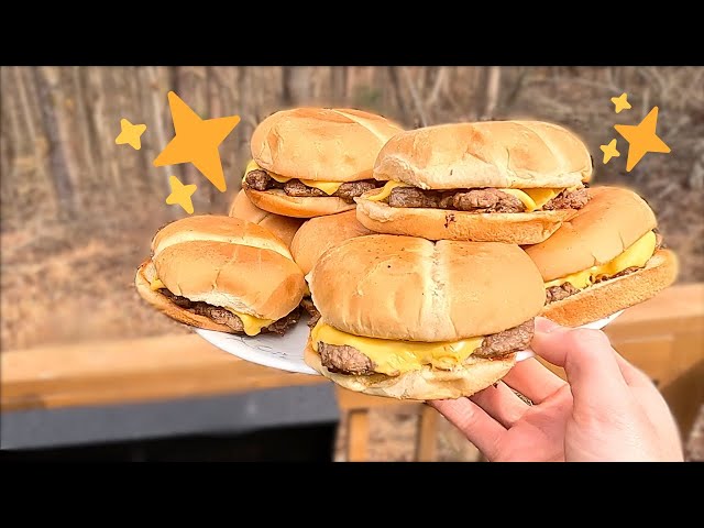 ASMR | Blackstone Cooking - smash burgers (no talking)