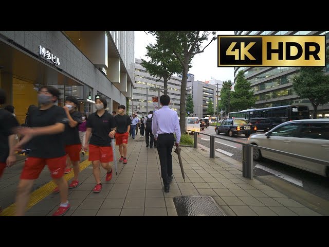 Fukuoka walk after heavy rain (Hakata Sta.-kiyokawa)4K HDR