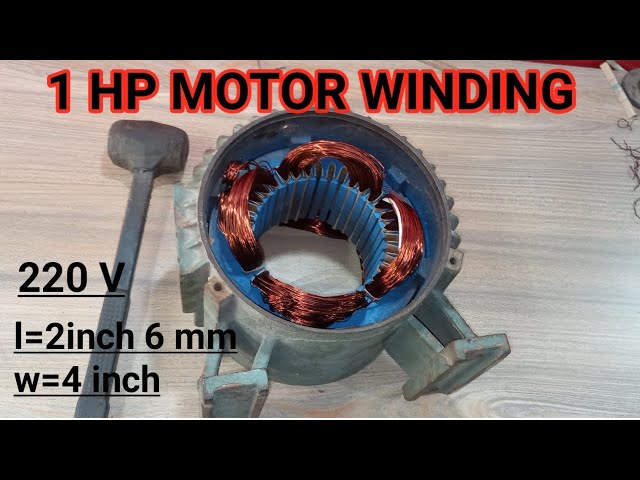 1 HP MOTOR WINDING SINGLE PHASE| 1400 RPM MOTOR CONNECTION | ZS ELECTRIC