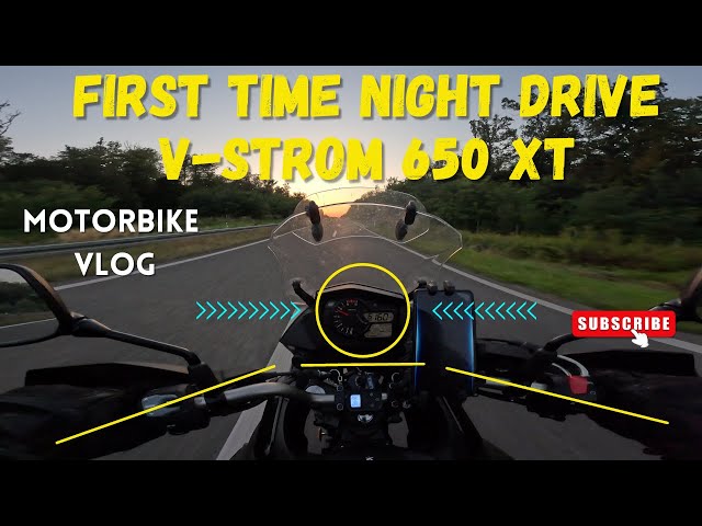 First Time Night Drive | V-Strom 650 XT