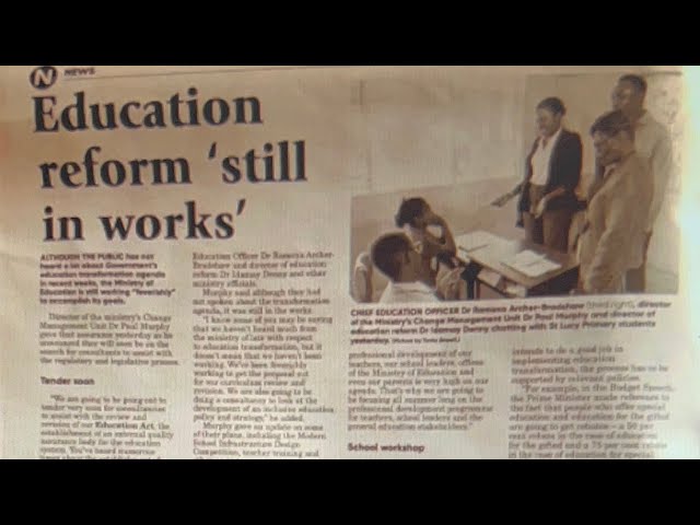 Education Reform: The Truth of Bajan History - Psychiatric office at every school - Barbados