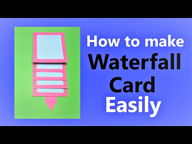 How to make water fall card easily? | paper craft | waterfall card | DIY