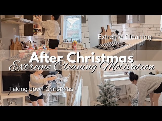 AFTER CHRISTMAS EXTREME CLEAN WITH ME | Taking Down Christmas | Whole House Cleaning Motivation