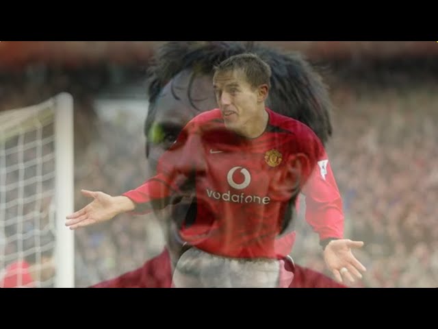 Gary Neville's best ever pass (ruined by Phil Neville)