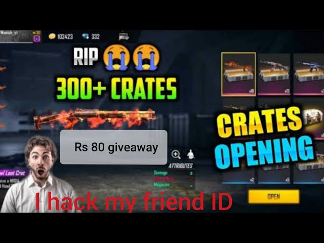 I hack my friend free fire ID and open all create and 80 rs giveaway