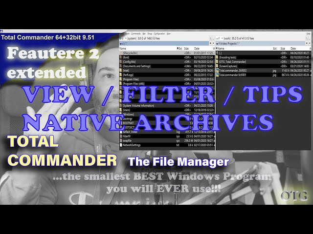 TOTAL COMMANDER in detail | Best File Manager |  VIEW / FILTER / NATIVE ARCHIVE (ZIP etc..) HANDLING