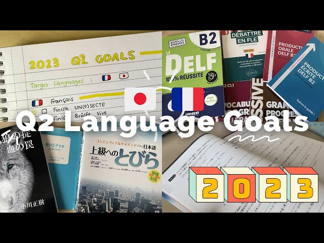 2023 Q2 language learning goals + Q1 recap | plan with me