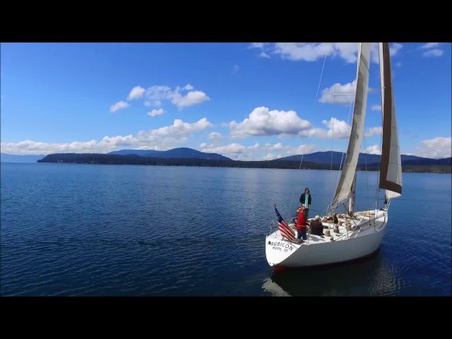 Sailing The Rubicon and Kramer's Marina, DJI Phantom 3  FROM A SAILBOAT!