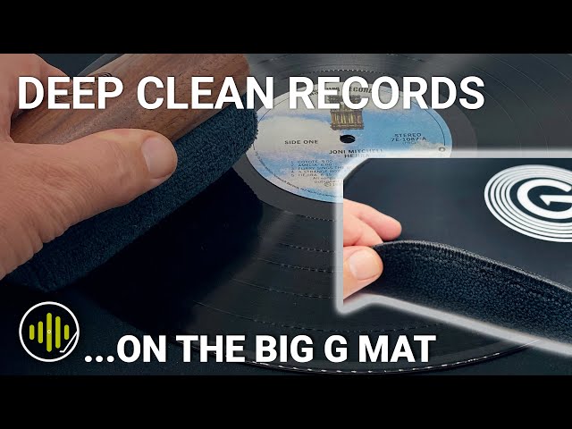 Deep Cleaning Records on the New BIG G Mat from GrooveWasher