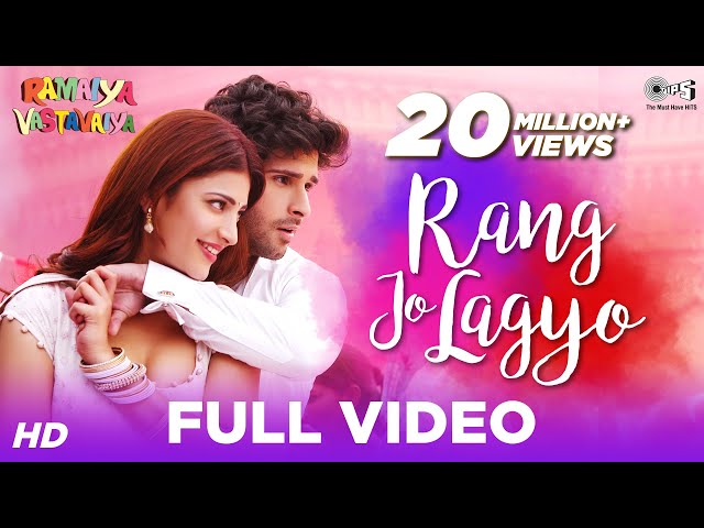 Rang Jo Lagyo (Special Edition) - Ramaiya Vastavaiya | Girish Kumar, Shruti Haasan | Atif & Shreya