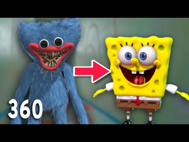 Experience the New SpongeBob as Huggy Wuggy in 360°!