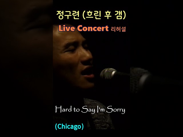 Hard to Say I'm Sorry (Chicago) - 정구련(흐린 후 갬) #shorts #LiveConcert #일기예보 #old pop #리허설 #rehearsal